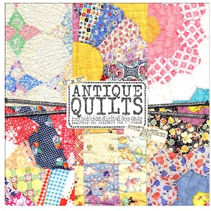 quilt antico stampabile digitale 12x12 sfondi carta numero #0325 / 6 arte trapuntata / junk journal feed sack sfondi scrapbook