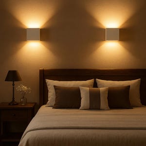 Modern Wall Sconce Light – Minimalist LED Wall Lamp with Warm Ambient Glow for Bedroom or Living Room