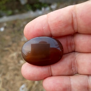 A Rare Red Moss Agate Cabochon - Natural Fire Agate with Unique Earthy Patterns - High Polish Gemstone for Statement Jewelry