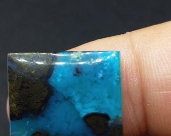 Cabochon di crisocolla di Bacan / gemma indonesiana di silice 'Pietra viva'