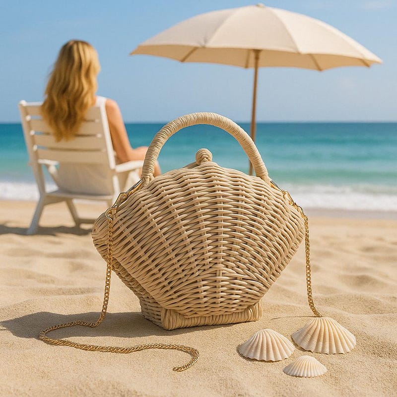 Wicker Shell Wicker Bag - Etsy
