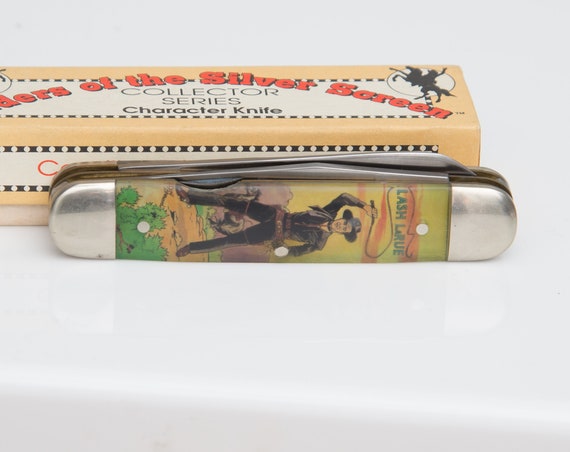 Camillus Lash Larue Pocket Knife Riders of the Silver Screen MIB 1991 pocket knife movie western collectible Lash Larue
