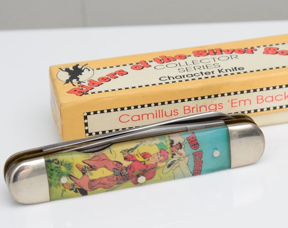 Camillus First Quality Riders of the Silver Screen original box and paperwork 1991 pocket knife movie western collectible Red Ryder