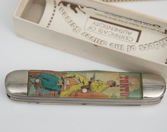 Camillus Tonto Lone Ranger Pocket Knife MIB Riders of the Silver Screen 1991 pocket knife movie western collectible Tonto