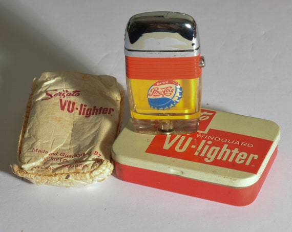 1950 to 1960 MIB NOS Pepsi Scripto Vu Lighter From corporate family Estate Pepsi Cola Shipping included