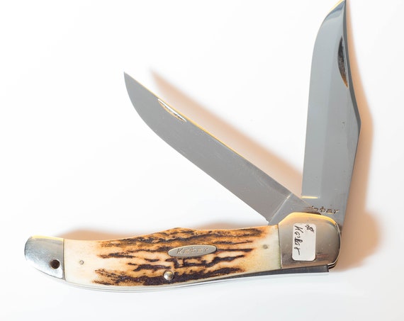 Ka-bar Stag Folding Hunter 1955 to 1965 2 Blade Folder