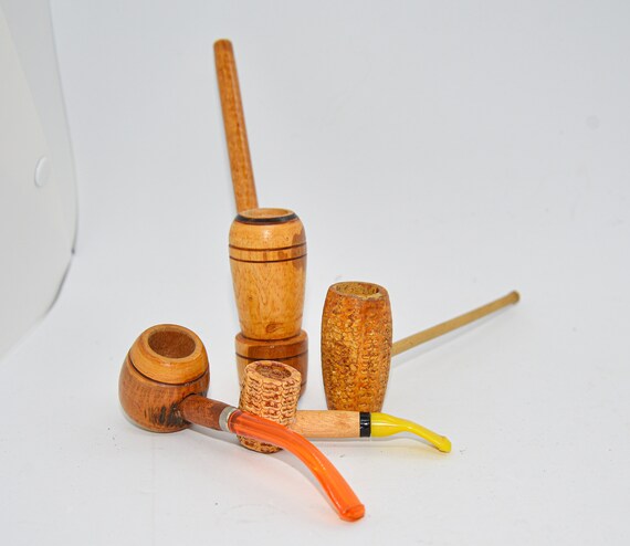 American Made Smoking Pipes, Corn Cob and Bueschers Hickory Washington Missouri , North Carolina Americana