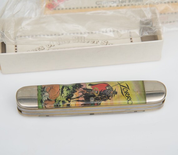 Camillus Zorro Knife Riders of the Silver Screen With original box and paperwork 1991 pocket knife movie western collectible Zorro