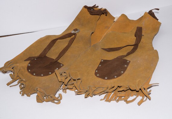 Vintage Childrens Large Cowboy Vest Western costume for play or party Circa 1960s