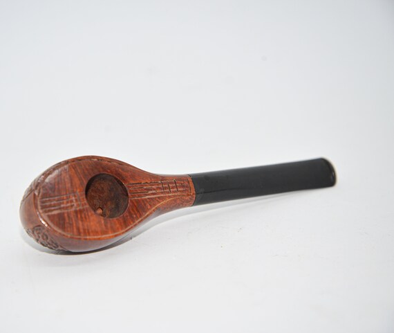 Wally Frank Italian Briar Mandolin Shaped Smoking pipe Estate find Shipping included