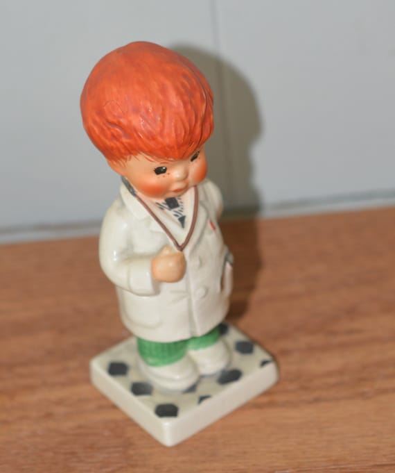 Goebel Charlot Byj Red Head Figurine The Trouble Shooter Figurine Doctor Figure West Germany TMK4