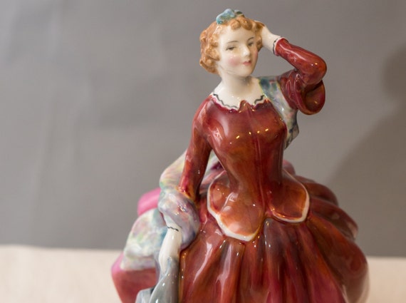 Royal Doulton Figurine Blithe Morning HN2065 1950-1973 Red Dress Leslie Harradine