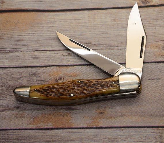Kinfolks USA 6292 Rogers Bone Handles Circa 1925 Pocket knife
