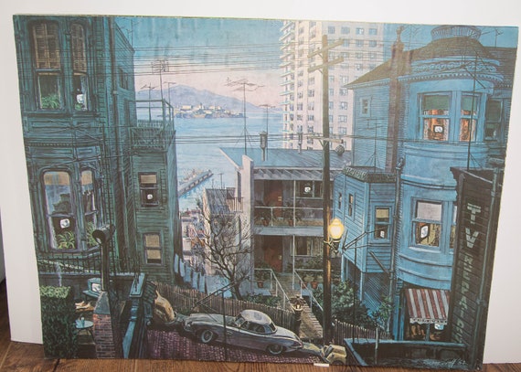 Saratoga SPA Summer Theater Harper Goff Disney Animator Prints 1962 San Francisco TV repair Television Repair Alcatraz Print
