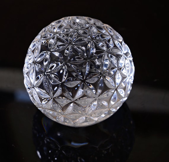 Waterford Crystal Times Square Paperweight Paper Weight Star of hope Huge 3" Crystal Ball