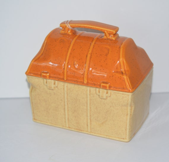McCoy Cookie Jar 357 Lunch Box for Lunch Box or Cookie Jar collector Break room Cookie Jar Yellow McCoy