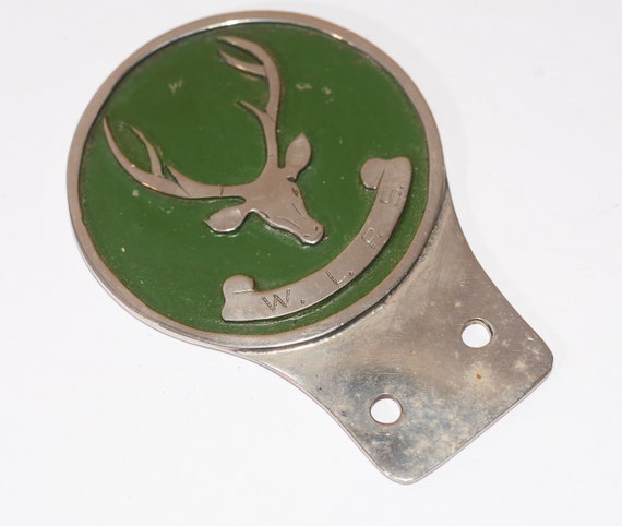 Automobile Club Badge Car Club Touring Club Vintage Badge Grill Badge Car Shows WIPS With Elk or Stag Transportation