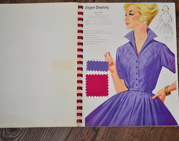 1950s 60s Hoover Uniform Catalog and Sample Fabrics Vintage Style catalog