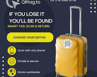QR travel tag “If lost, scan me”