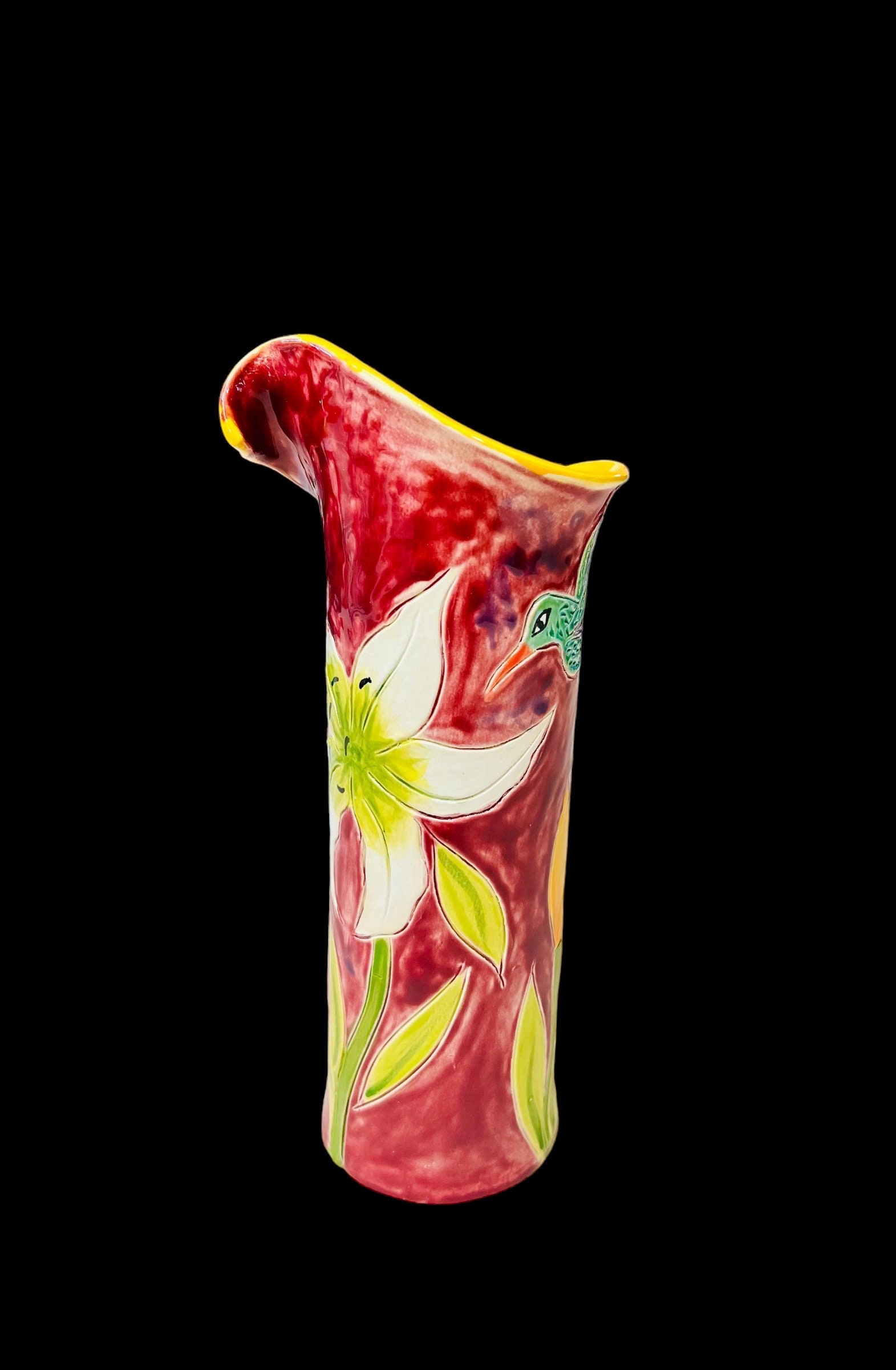 authentic quality and stylish design Ceramic vase, White burgundy