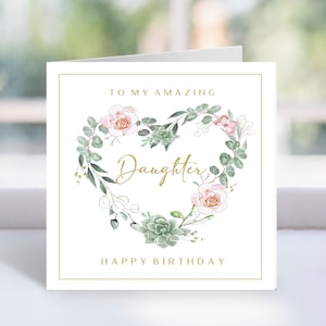 Carte d'anniversaire fille, cartes d'anniversaire imprimables pour fille, carte imprimable fille incroyable, carte à ma fille incroyable