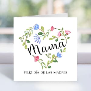 Printable Feliz dia de las madres, Spanish Happy Mother&#39;s Day card, PRINTABLE, Spanish Mothers Day Card, Spanish Mothers Day