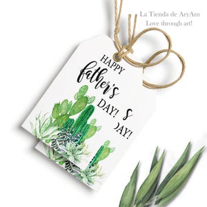 Carte de fête des pères heureuse, étiquettes-cadeaux imprimables, cadeau pour papa, étiquette de fête des pères