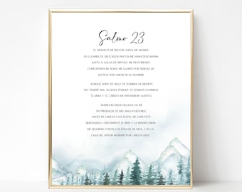 Salmo 23 Spanish Bible Verse Print | Christian Home Decor | Digital Download