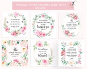 Women Scripture Cards | Floral Bible Verse Prints | Mother's Day Gift (Digital Download)