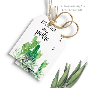Carte espagnole de joyeuse fête des pères, Feliz día del padre, étiquettes-cadeaux à imprimer, cadeau pour papa, étiquette de fête des pères, espagnol