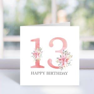 13th Birthday Card, 13th Birthday Card Printable, Spanish 13th Birthday Card, Personalised 13st Birthday Card