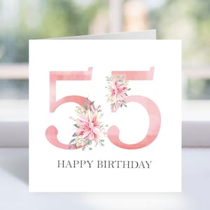 55. Geburtstagskarte, bedruckbar, 55. Geburtstagskarte, spanische 55. Geburtstagskarte, personalisierte 55. Geburtstagskarte