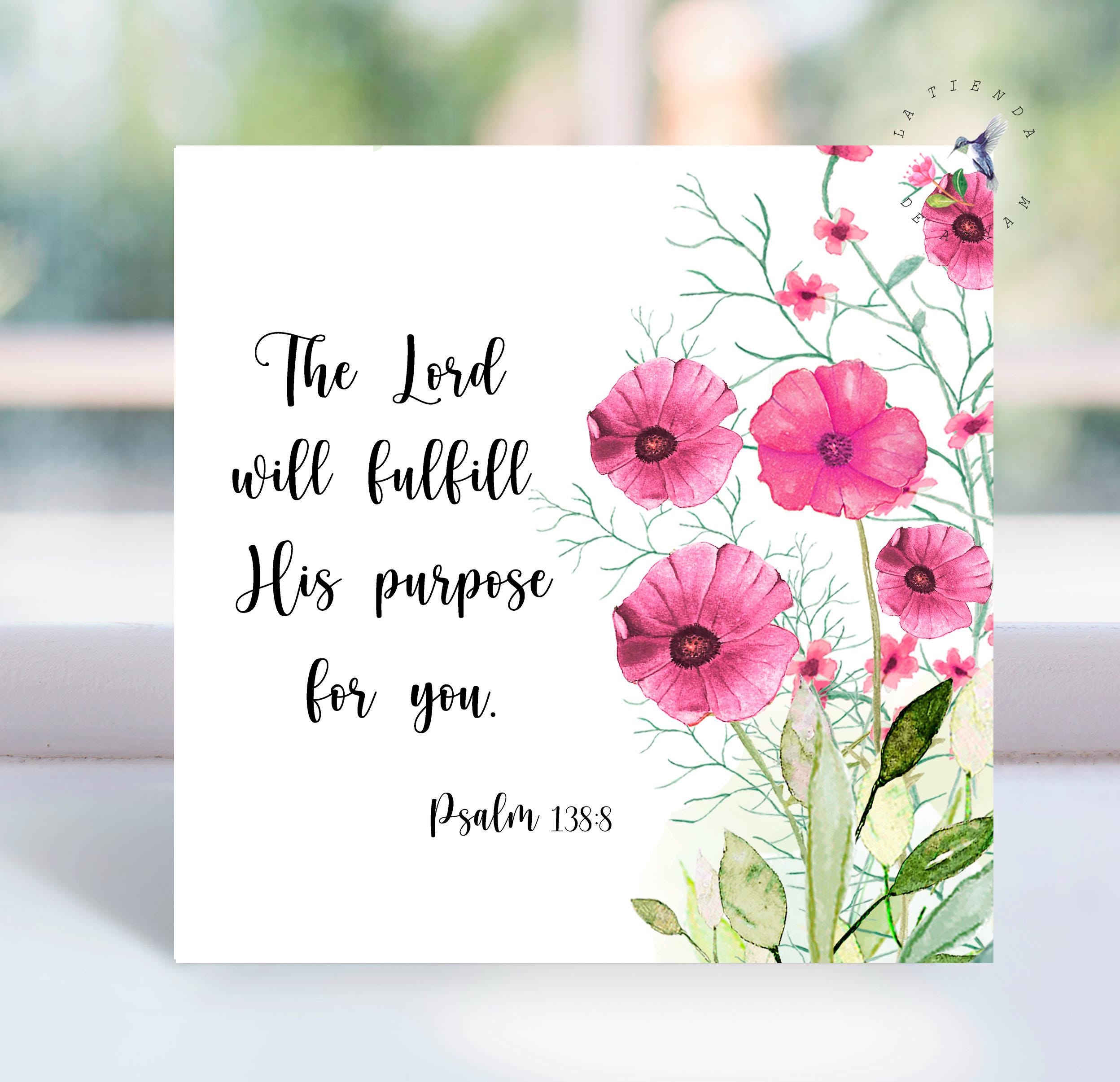 Printable Bible Verse Cards for Women, Christian Floral Gift, Mother's ...
