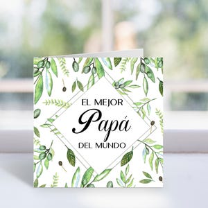 El mejor papá del mundo, fête des pères espagnole, carte de fête des pères, carte de père d'anniversaire espagnole, imprimable,