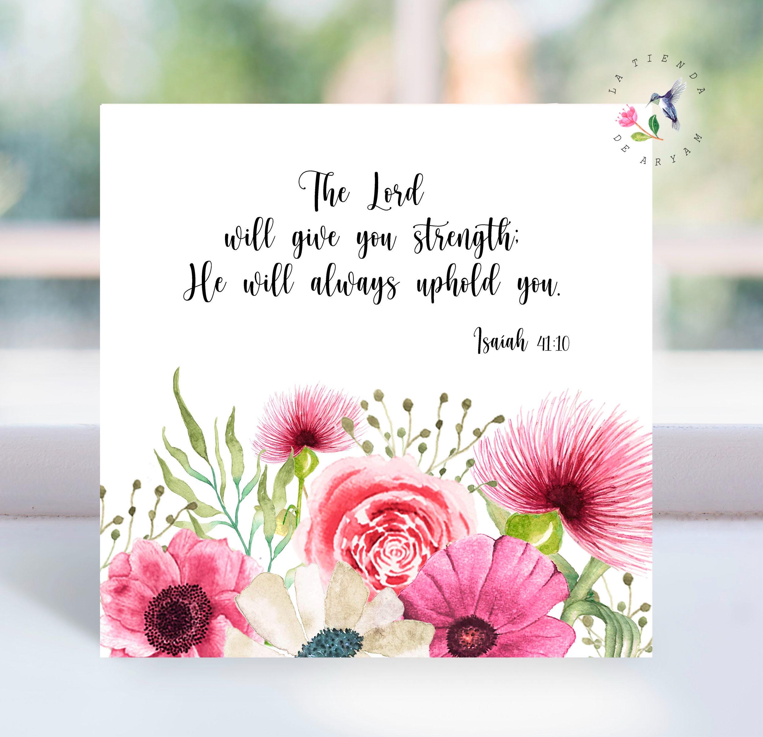 Printable Bible Verse Cards for Women, Christian Floral Gift, Mother's ...