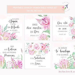 Cartes imprimables espagnoles pour la fête des mères, versets bibliques espagnols pour femmes, versets bibliques espagnols pour la fête des mères. Étiquettes de versets bibliques en espagnol