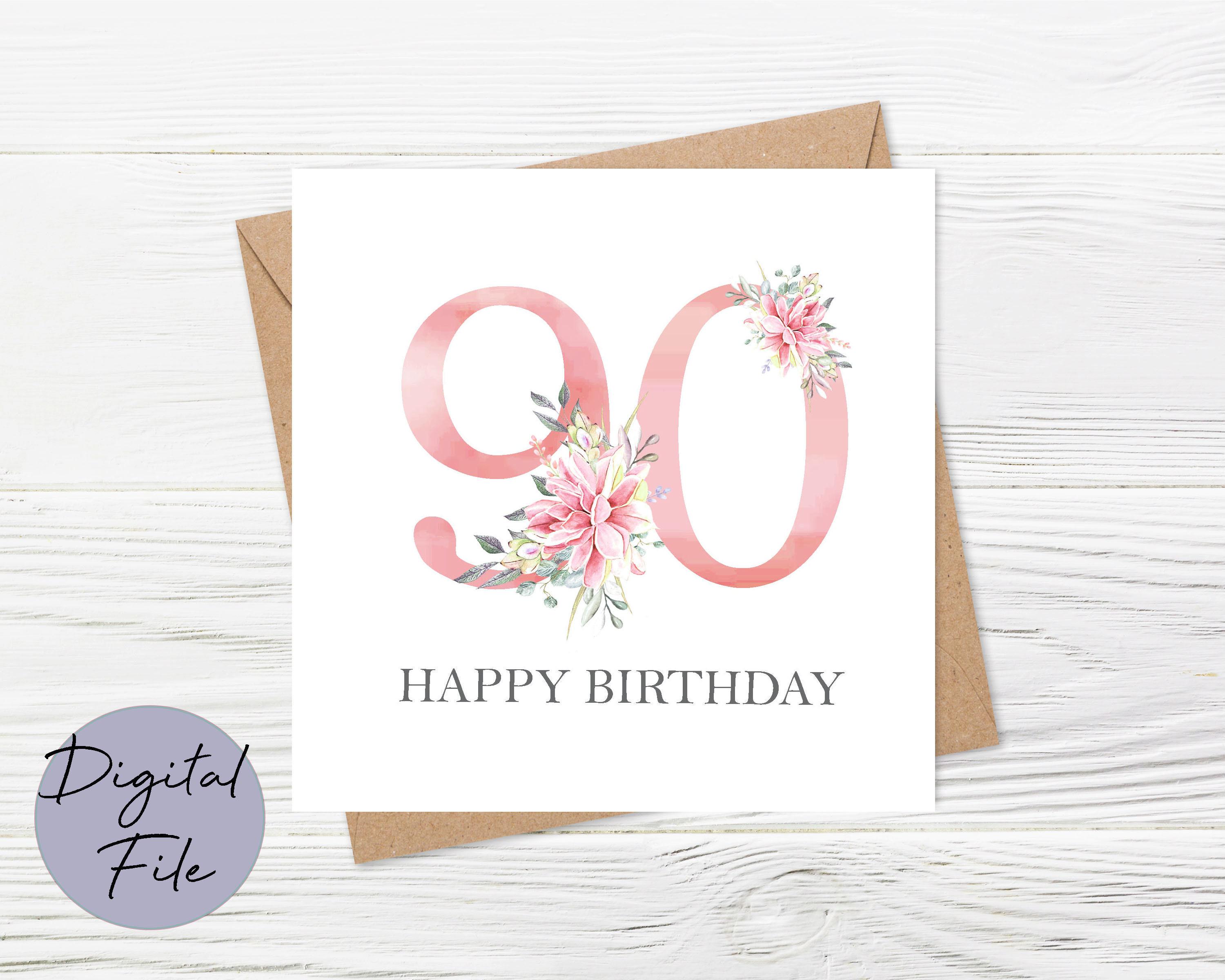 Hunts England - Biglietto di auguri per 90° compleanno della nonna, Milo's Gallery – Biglietto di compleanno divertente per nonna – Biglietto di compleanno per 90 anni – Biglietto di compleanno per