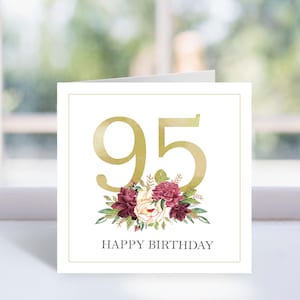 95e verjaardagskaart, 95e verjaardagskaart afdrukbaar, gepersonaliseerde 95e verjaardagskaart, Spaanse 95e kaart