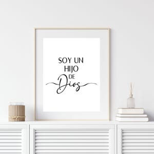 Soy un hijo de Dios, Spanish Bible Verse, Spanish Christian Prints, Scripture, Nursery Decor, Kids, Printable Wall Art