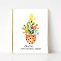 Spanish Teacher Appreciation Handprint Art: Gracias Por Ayudarme a Crecer (Digital Download) product logo