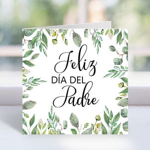 Biglietto d'auguri per la festa del papà in spagnolo, Feliz día del padre stampabile, Stampabile per papà, Auguri di buona festa del papà in spagnolo