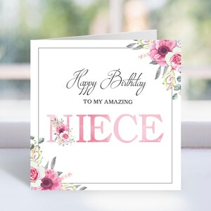 Alles Gute zum Geburtstag Nichte, Geburtstagskarte für Nichte, Geburtstagskarte für Nichte, Nichte Geburtstagskarte, Nichte Geschenk, Instant Download