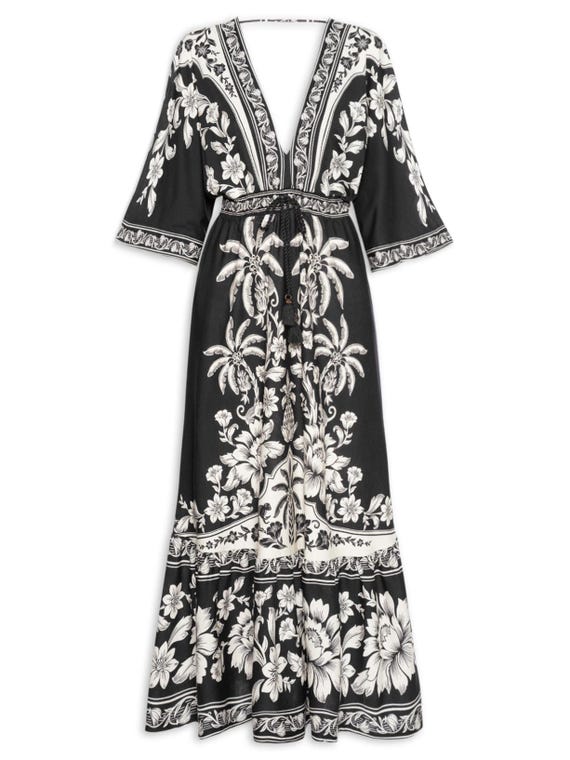 Farm Rio Guanacaste Maxi Black and White Dress Farm Rio Guanacaste Maxi Black and White Dress