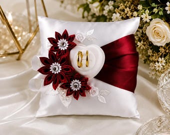 Ringkissen ,Exklusive Brautkissen, Ringkissen Hochzeit , Ringhalter,  Brautkissen,  Farbwahl, Box für Eheringe,