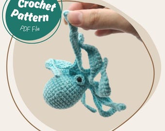 No Sew Octopus Crochet Pattern Small Realistic Octopus Plush Toy Amigurumi Pattern Quick Fun Sea Fish Stuffed Animal Soft Toy Handmade Gift