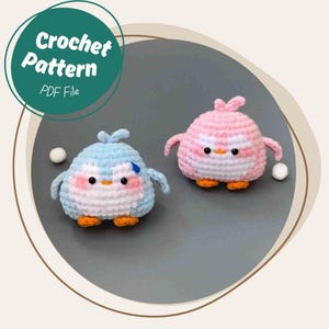No Sew Penguin Crochet Pattern Chubby Cute Animal Amigurumi Penguin Wintertime Plushie Pattern Easy Quick Handmade Gift PDF Crochet Pattern