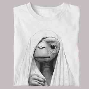 E.T. 'Phone Home' T-Shirt, Retro 80er Film T-Shirt, Sci-Fi Alien Grafik T-Shirt