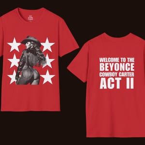 Koszulka Cowboy Carter Beyoncé – koszulka z trasy koncertowej Act II, prezent dla fana Queen Bey, odważny graficzny gadżet country, koszulka retro western