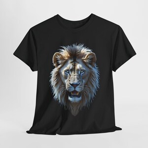 Lion Graphic Unisex Heavy Cotton Tee - Stylish Animal Shirt, Perfect Gift for Nature Lovers, Casual Wear, Eco-Friendly Tee, Unique Art
