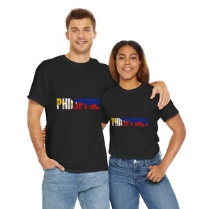 Philippines Pride Unisex Heavy Cotton Tee, Comfortable Casual Wear, Perfect for Travel, Souvenir, Gifts, Festivals, Everyday Use
